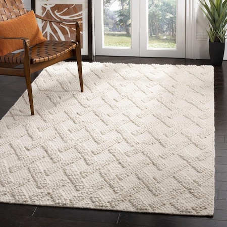 Safavieh 6 x 6 ft. Natura Square Hand Loomed Rug Ivory & Beige NAT253A-6SQ